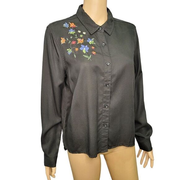 BeachLunchLounge Collection Women's Button Down Shirt (Size L) - Picture 6 of 6